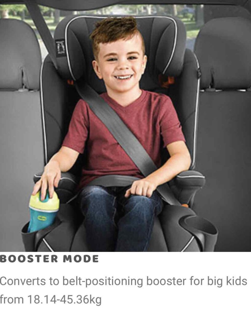 C. Chicco MyFit Harness + Booster Latch Car Seat Grey Baby Boat Trading