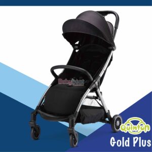 S. Quinton Baby Gold Plus Auto-Folding Stroller – Grey Black