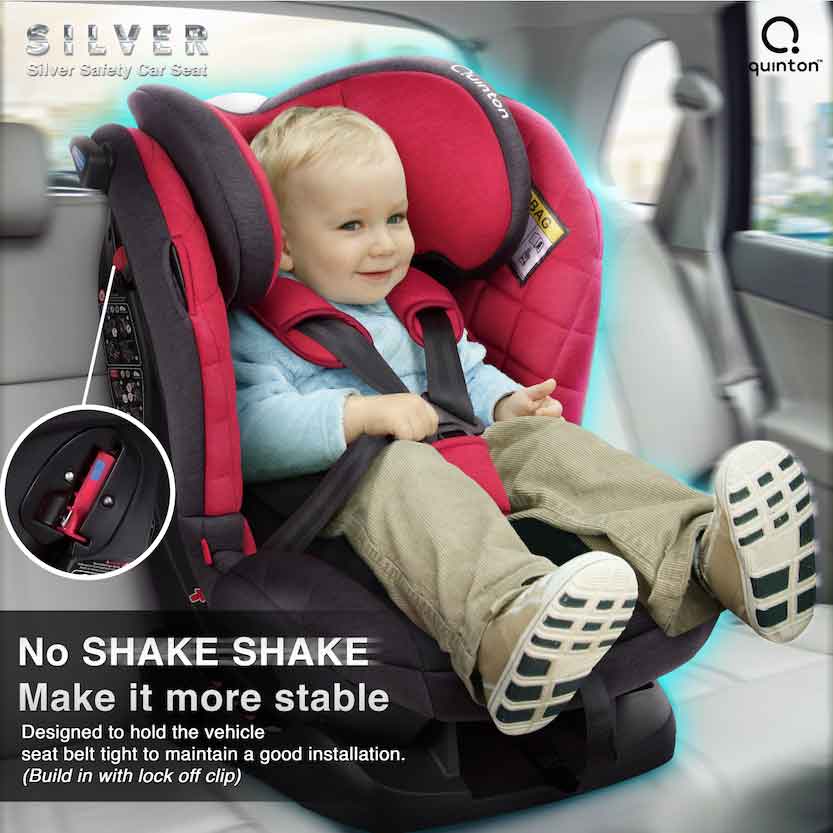 C Quinton Silver Car Seat Red Baby, Car Seat Lock Off