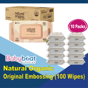 ZG. Natural Organic Baby Wipes Original Embossing Captype 100 Sheets